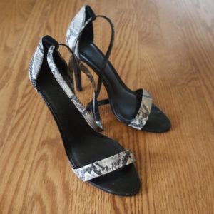 Tibi criss cross ankle strap 4 inch heeled sandals